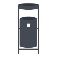 Trash can in park. Vector flat icon