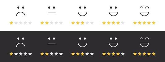 Feedback stars. Satisfaction and customer service. Customer review. Vector illustration