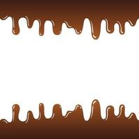 melted chocolate dripping Seamless pattern background vector