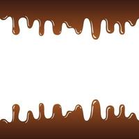 melted chocolate dripping Seamless pattern background vector