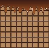 melted brow chocolate dripping  background vector