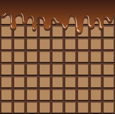 melted brow chocolate dripping  background