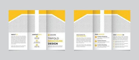 moderno, creativo, y profesional tríptico folleto modelo diseño gratis vector