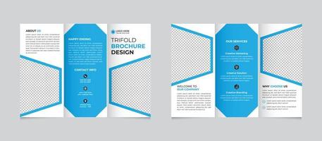 Corporate modern  trifold brochure template design Free Vector