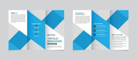 Creative trifold brochure template design Free Vector