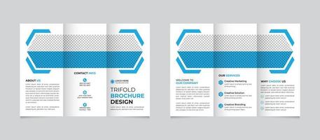 Corporate creative modern business trifold brochure template design Free Vector