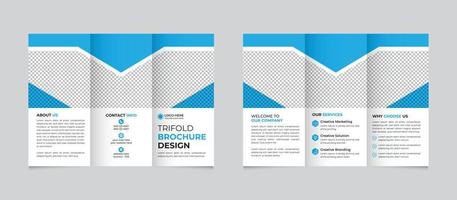 Corporate marketing trifold brochure template Free Vector