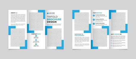 Creative corporate modern business marketing trifold brochure template design Free Vector