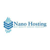 Nano hosting logo combination. Server and sale symbol or icon. Unique data and market logotype design template. vector