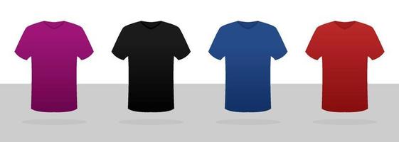 Tshirt mockup vector. tshirt mock up set. T-shirt template front design. vector