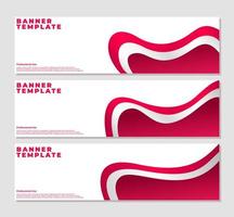 set of professional banner design. red wavy banner template. abstract banner template. indonesian flag banner template. vector