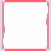 Pink and white background color with stripe line and wavy shapes. Suitable for social media post and web internet ads. Template layout. Frame, boarder for text, picture, advertisement. Empty space. vector