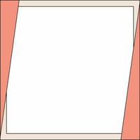 Pink, beige and white background color with stripe line shape. Suitable for social media post and web internet ads. Template layout. Frame, boarder for text, picture, advertisement. Empty space. vector