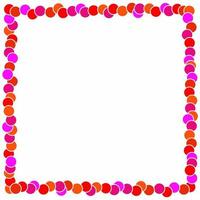 Pink, red, orange circles and white background. Suitable for social media post and web internet ads. Template layout. Frame, boarder for text, picture, advertisement. Empty space. vector