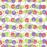 Abstract seamless pattern with dots, squares and circles. Pastel colors. Pink, violet, green. White background. Wrapping paper, textile, print, fabric. vector