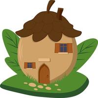 Cute Little Gnome Houses. Cute Fairy Houses Clipart vector