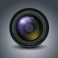 Camera photo lens, vector illustration.