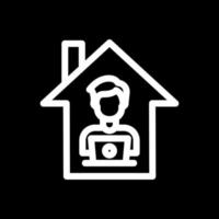 Man Working at Home Vector Icon Design