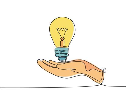 Hand Holding Light Bulb Sketch  Light bulb sketch, Light bulb drawing,  Light bulb illustration