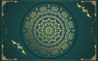 luxury ornamental mandala design background in gold color for yourself vector