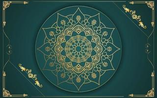 fondo de diseño de mandala ornamental de lujo en color dorado para ti vector