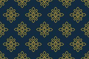 Yellow Ornament Line Seamless Pattern Background. Vector Illustration for Elegant Design. Abstract Floral Pattern. Stylish Decorative Bright Label Set. Fashion Universal Pattern.