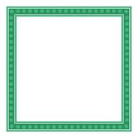 Saint Patrick's day square frame with green clover leaves. Isolated on a white background. Great for greeting card, poster and web. vector