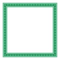 Saint Patrick's day square frame with green clover leaves. Isolated on a white background. Great for greeting card, poster and web. vector