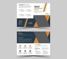 Bifold brochure template and vector design.