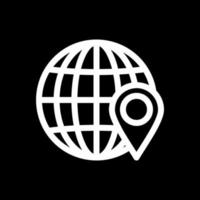diseño de icono de vector de ubicación mundial