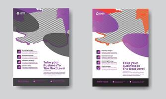 Portfolio geometric design vector set. collection of modern design poster flyer brochure cover layout template with circle graphic elements and space for photo background