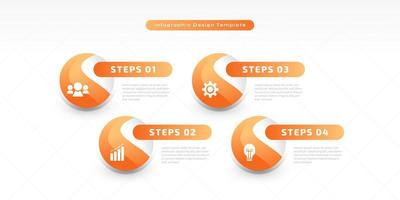 moderno infografía diseño modelo con 4 4 opciones o pasos. lata ser usado para presentación, flujo de trabajo disposición, diagrama, o anual informe. cronograma diagrama presentación diseño vector