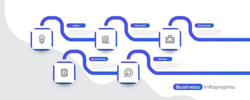 moderno negocio infografía diseño modelo con 5 5 opciones o procesos. lata ser usado para presentación, flujo de trabajo disposición, diagrama, o anual informe. cronograma diagrama presentación diseño vector