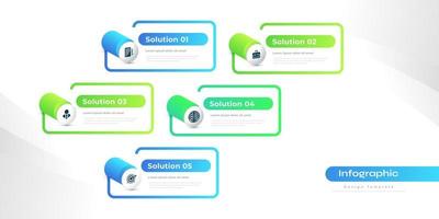 negocio infografía diseño modelo con 5 5 opciones o pasos. lata ser usado para presentación, flujo de trabajo disposición, diagrama, o anual reporte vector