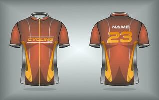 Cycling jersey premium vector