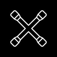 Cross Wrench Vector Icon Design