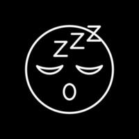 Sleepy Face Vector Icon Design