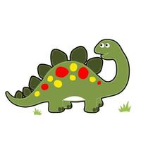 Funny stegosaurus vector cartoon illustration