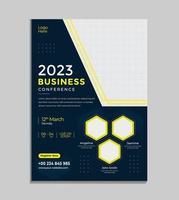 Business conference flyer template design vector