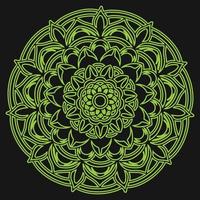 mandala ornament with black background vector