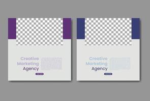 social media template for marketing agency vector