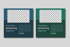 social media post template for digital marketing agency vector