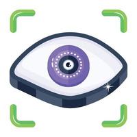 Trendy Eye Scan vector