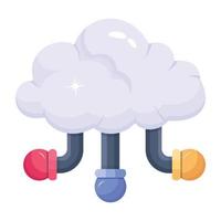 Trendy Cloud Computing vector