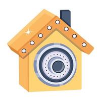Trendy Home Lock vector