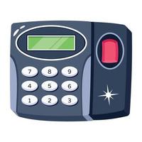 Trendy Attendance Machine vector