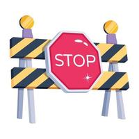 Trendy Stop Barrier vector