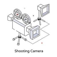 Trendy Shooting Camera vector