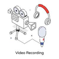 Trendy Video Recording vector