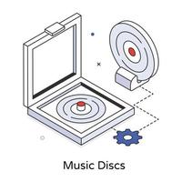 Trendy Music Discs vector